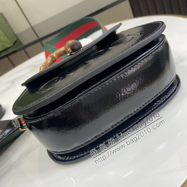 Gucci專櫃古馳最新款Bamboo 1947系列迷你竹節手提包肩背女包 jh2451型號：786482